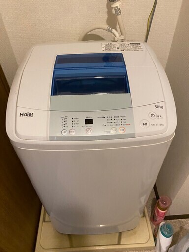 ①L02 6日のお持ち帰り限定 Haier 全自動洗濯機 5kg 2017年製 JW−K50M