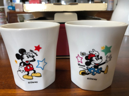 ディズニーミッキーマウスコップ湯呑み2個セット おー 草加の食器 コップ グラス の中古あげます 譲ります ジモティーで不用品の処分