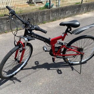 26インチ折り畳み自転車(赤)