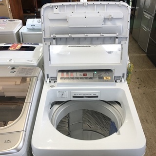 美品【 Panasonic 】パナソニック エコナビ搭載 洗濯7.0㎏ 全自動洗濯機 すっきりフロント クリーンで高級感のあるフラットフェイス NA-FA70H3