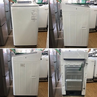 美品【 Panasonic 】パナソニック エコナビ搭載 洗濯7.0㎏ 全自動洗濯機 すっきりフロント クリーンで高級感のあるフラットフェイス NA-FA70H3