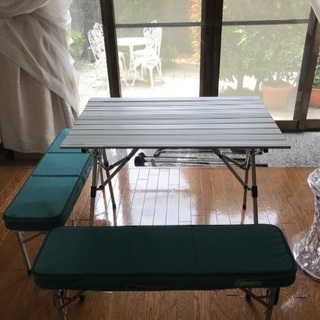 コールマン　美品　アウトドア　テーブル　ベンチセット