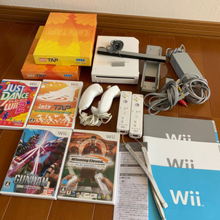 Wii 本体、コントローラー、ソフト3本セット