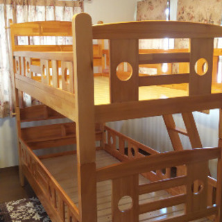 (交渉中) 奥本木工所 二段ベッド 天然木 