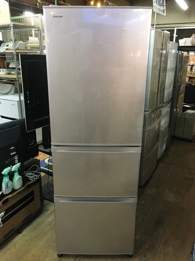 JH00418 ●東芝ノンフロン冷凍冷蔵庫 375L 16年製● 現状渡し