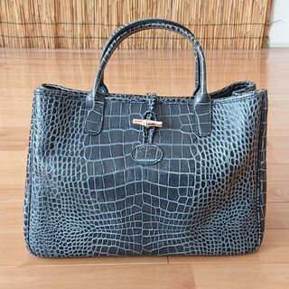 【LONGCHAMP】ロンシャン 牛革ハンドバッグ 