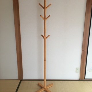 木製ポールハンガー約180cm組み立て式