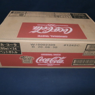 コカ・コーラ 280ml ペットボトル 1箱 （24本）　箱打痕有