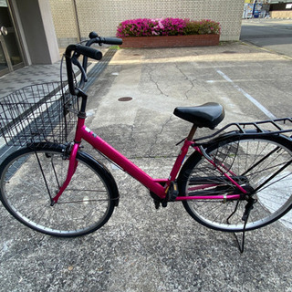 27インチ自転車　ピンク
