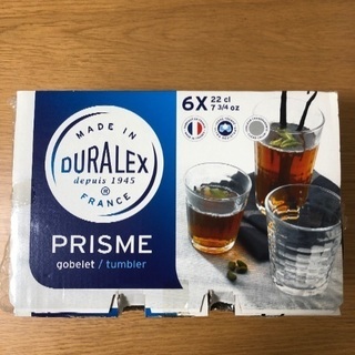 【新品／未開封】DURALEX（PRISME）グラス 6個セット