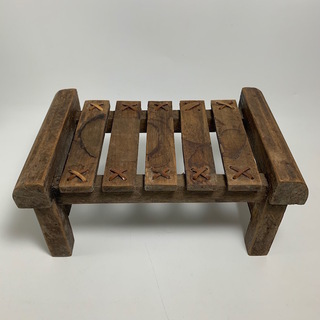 ベンチ式ミニ置きスタンド【ヴィンテージ】木製