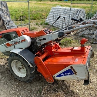 クボタ K1-85 中古耕運機 歩行型トラクター 8.5馬力 セル付き