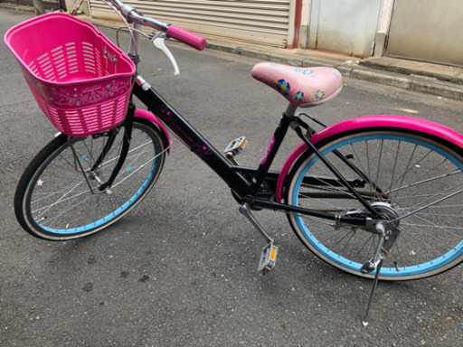 クリアランス 22インチ 子供用自転車 エアフリップ ブラック ピンク