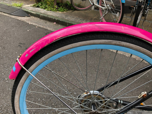 クリアランス 22インチ 子供用自転車 エアフリップ ブラック ピンク
