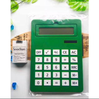 電卓(A4サイズ、ボタンと画面が大きタイプ)  緑