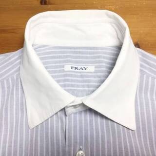 美品☆４万以上でアローズ購入☆FRAY フライ　気品のあるクレリックシャツ　イタリアクラシコ　シャルべ　ボレリ　バルバ　アットリーニ