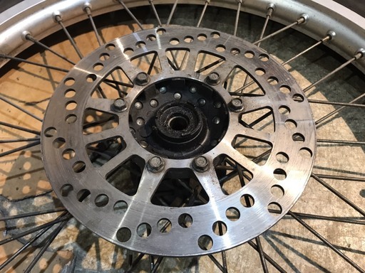 ヤマハ DT200R 3ET 前後ホイールセット ローター付 状態良好