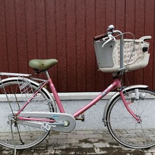 ママチャリ　自転車　大人用　ピンク　