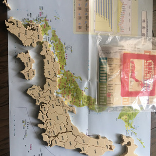 くもん日本地図パズル　発展ピースと地形図のみ