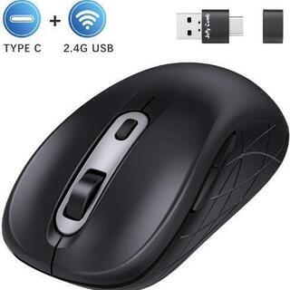 ワイヤレスマウス 静音 type-C/USB 2接続方式