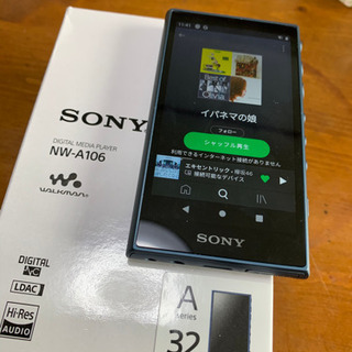 SONYウォークマンNW-A106 32GBモデル ブルー