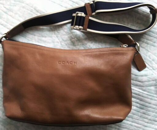 美品★COACH ショルダーバッグ ヘリテージウェブレザー/茶 F70559
