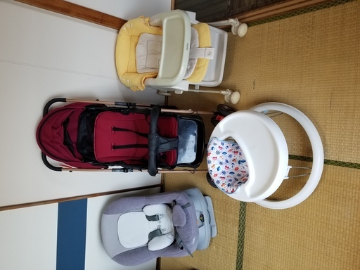ベビーカー  ベビーカーシート（〜18kg）  ベビースリーパー（ハンドスイング）  ベビーウォーカーbaby stroller  baby car seat (~18kg)  baby sleeper (hand swing)  baby walker