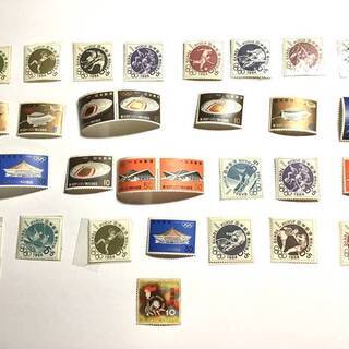 1964 東京オリンピック切手　30枚　アジア競技大会1枚　未使用
