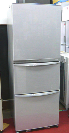 札幌 340L 2013年製 3ドア冷蔵庫 東芝 GR-34ZY 自動製氷 300Lクラス シルバー グレー 大型