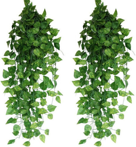 造花グリーン　人工観葉植物　フェイクグリーン単4本入りアイビー 植物装飾 壁掛け