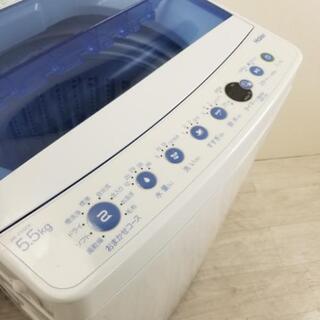 中古 5.5kg 洗濯機 送風乾燥機能 ハイアール 2018年製 ステンレス槽 6ヶ月