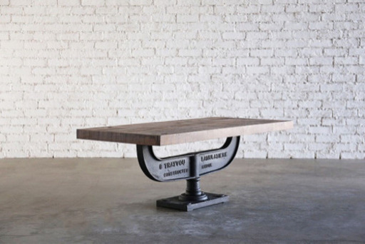 センターテーブル 鉄脚 無垢材 工業系 インダストリアル コーヒーテーブル カフェテーブル アイアン