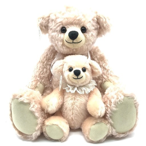 Steiff　ぬいぐるみ トイ シュタイフシュルテ社 ナオミ テディベア くま モヘア オブジェモヘア ピンクベージュ　人形