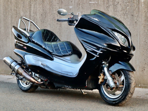 YAMAHA マジェスティ】シルバー×ブラック！！スピーカー新品！！激目立！！