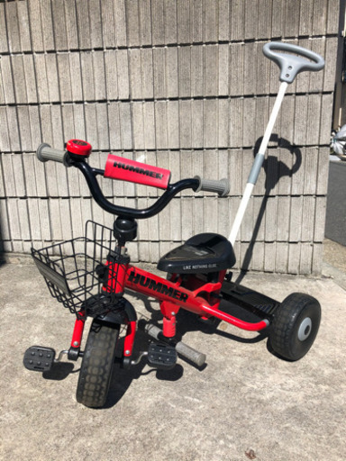 HUMMER 三輪車 自転車 ハマー 手押し棒付き ハマー 三輪車 土日限定