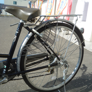 自転車 26インチ 6段切替 カゴ付き シティサイクル LIETTO TOWN