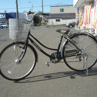自転車 26インチ 6段切替 カゴ付き シティサイクル LIETTO TOWN 