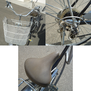 自転車 26インチ 6段切替 カゴ付き シティサイクル LIETTO TOWN