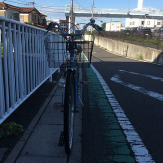 【中古自転車】26インチ  (青色メタリック)  外装6段