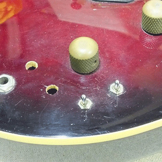 【苫小牧バナナ】希少☆ジャンク品 YAMAHA/ヤマハ SFX-1 ワインレッド スルーネック 加工跡あり 動作未確認 現状売切特価♪