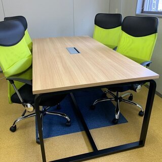 オフィス会議テーブル机 中古 ミーティング メティオ 配線ボックス付き 
