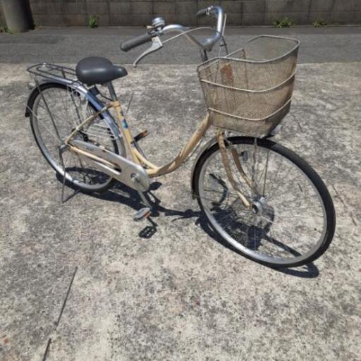 値下げBRIDGESTONE ブリヂストン自転車 ママチャリ 26インチ クリーム色