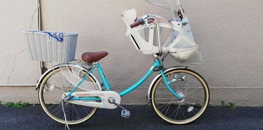 値下げしました　丸石サイクルふらっかーずcomo 子供乗せ自転車　前乗せ 変速機付き　オートライト　タイヤサイズ22ｘ13/4