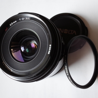 minolta AF35mm F2 純正フード付き (minoltaSONY Aマウント)