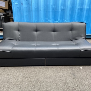 ニトリ ソファーベッド ソファ 黒 収納付き 引き出し付き 格安 中古品
