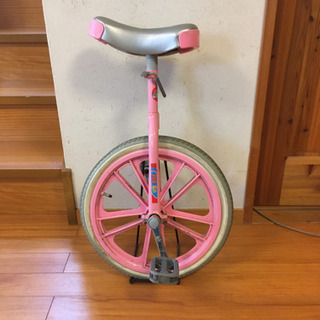 ピンクの一輪車18インチ