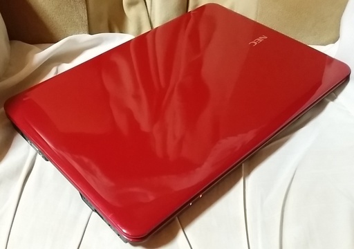 【人気のレッド】Windows10 i3 NECノートパソコン ワイヤレスマウスプレゼント中 (15.6型 i3-350M PowerDVD)