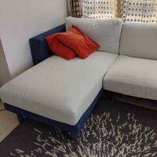 IKEA 2人掛ソファ 寝椅子付き