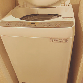 ☆【美品】◆ シャープ洗濯機6kg_2019年製◆ ✴️延長保証付✴️