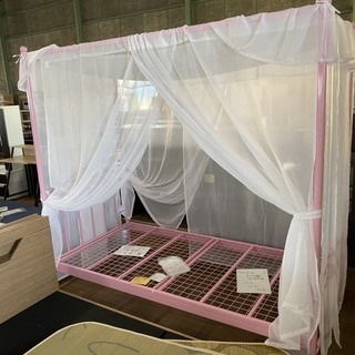 お姫様ベッド！新品！天蓋付き！レースのカーテンも付けて18800円です